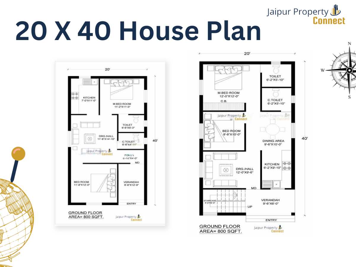 15 X 40 House Plans 2 Bedroom