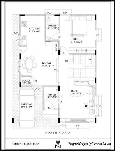 30 x 40 duplex house plans